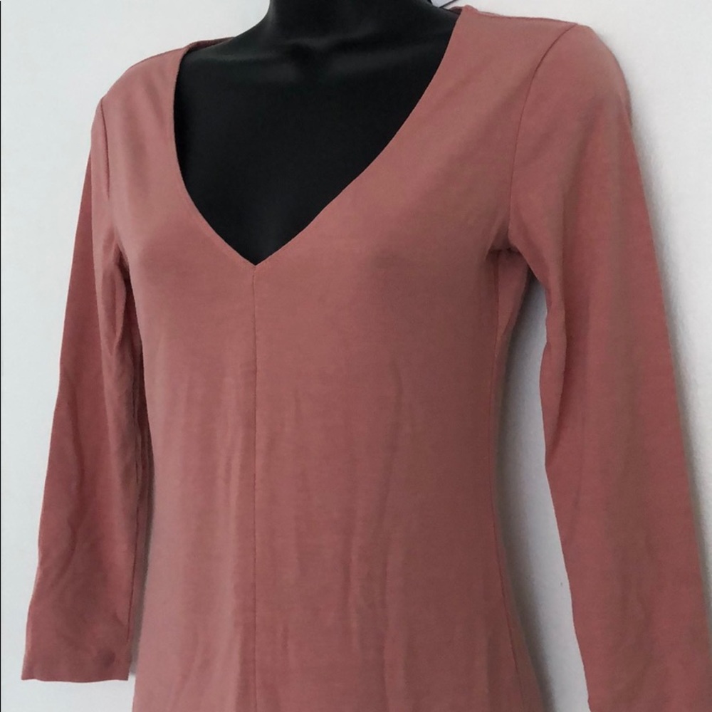 NWT! Mini Bodycon Dress in blush - Picture 2 of 4